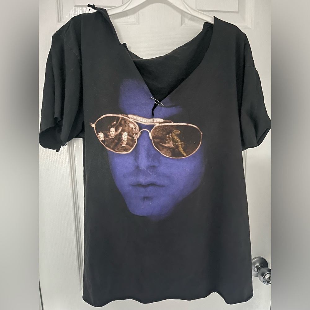 Jim Morrison DIY rock band tshirt